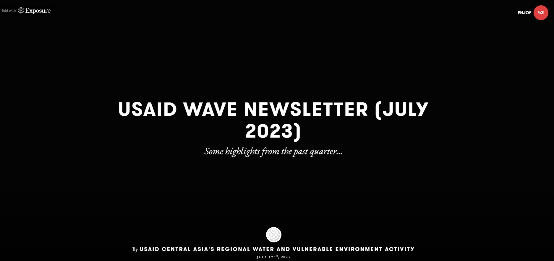 Июльский выпуск информационного бюллетеня USAID WAVE