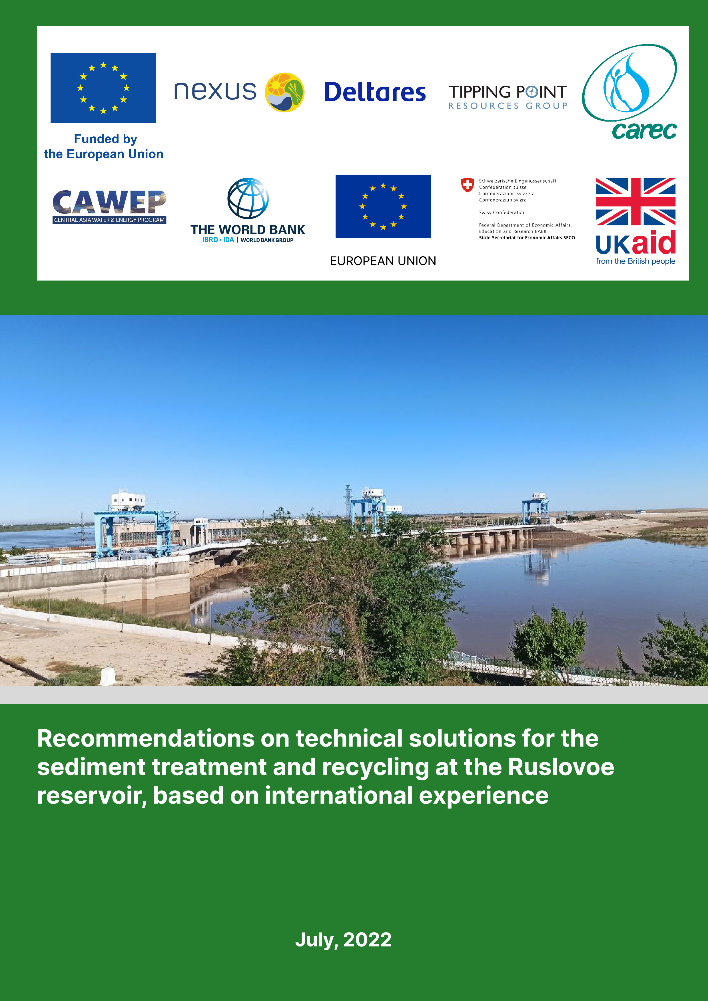 Recommendations on technical solutions for the sediment treatment and recycling at the Ruslovoe reservoir, based on international experience, 2022 | S.Giri, E.Stern