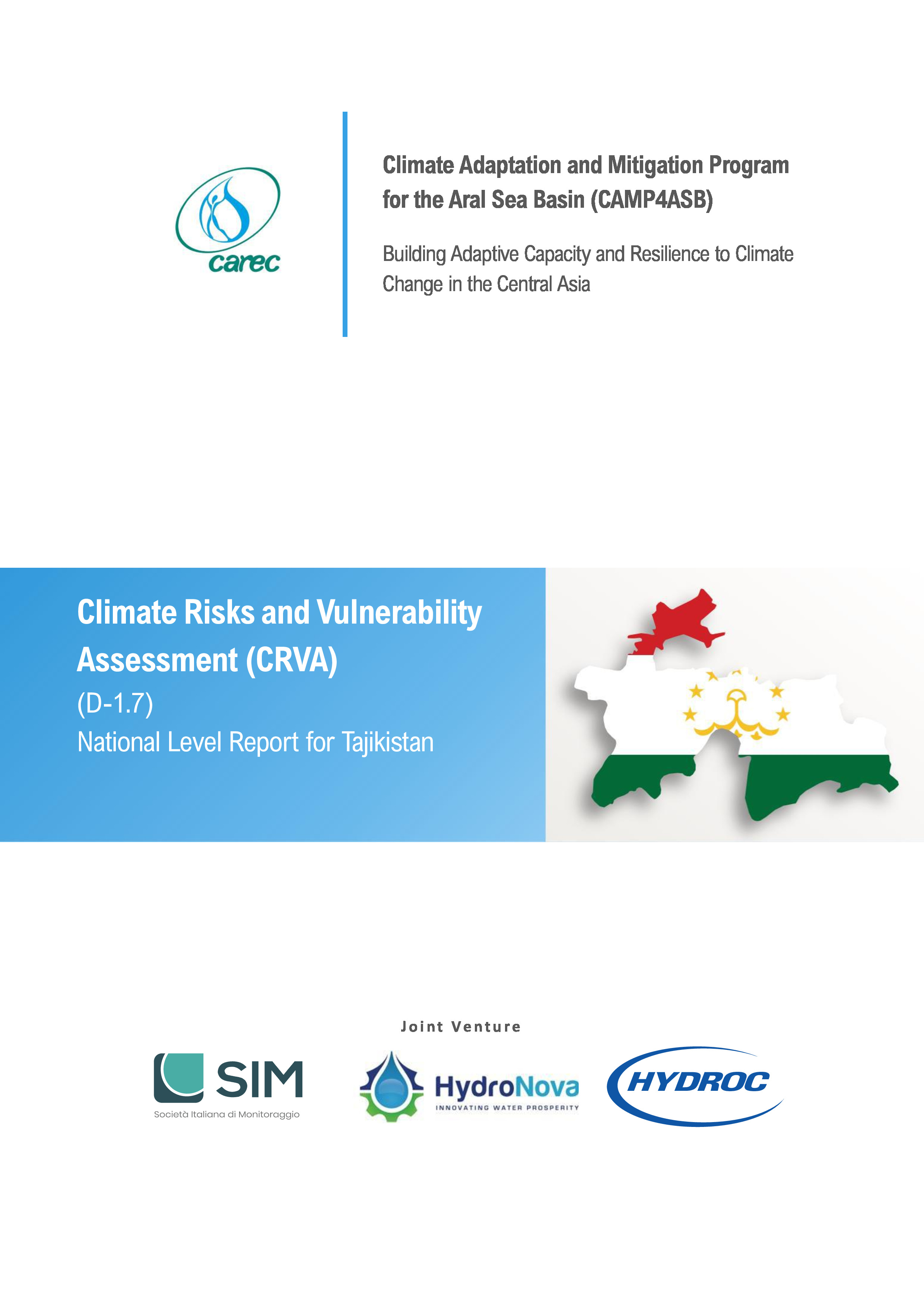 Climate Risks and Vulnerability Assessment (CRVA) (D-1.7) National Level Report for Tajikistan, 2021